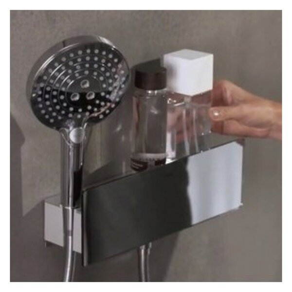 Hansgrohe FixFit Přípojka hadice Porter 300 se sprchovým držákem a poličkou, chrom 26456000