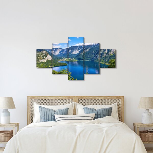 Obraz - Halštatské jezero, Hallstatt, Rakousko (125x70 cm)