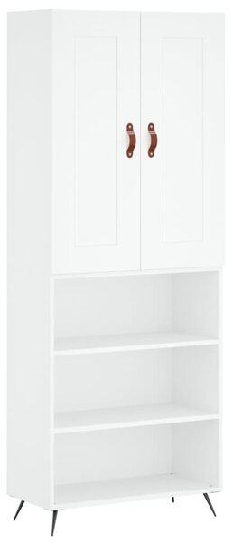 Skříň highboard bílá 69,5 x 34 x 180 cm kompozitní dřevo 3200041