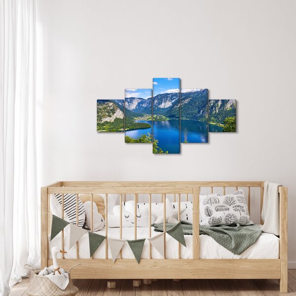 Obraz - Halštatské jezero, Hallstatt, Rakousko (125x70 cm)
