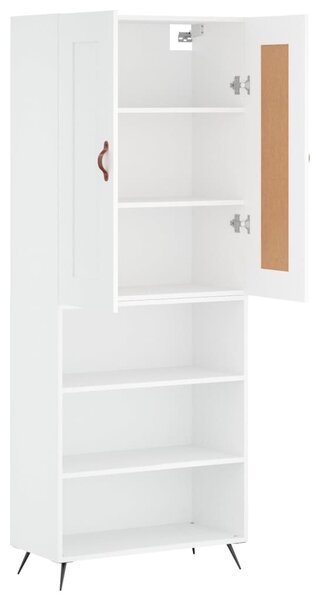 Skříň highboard bílá 69,5 x 34 x 180 cm kompozitní dřevo 3200041
