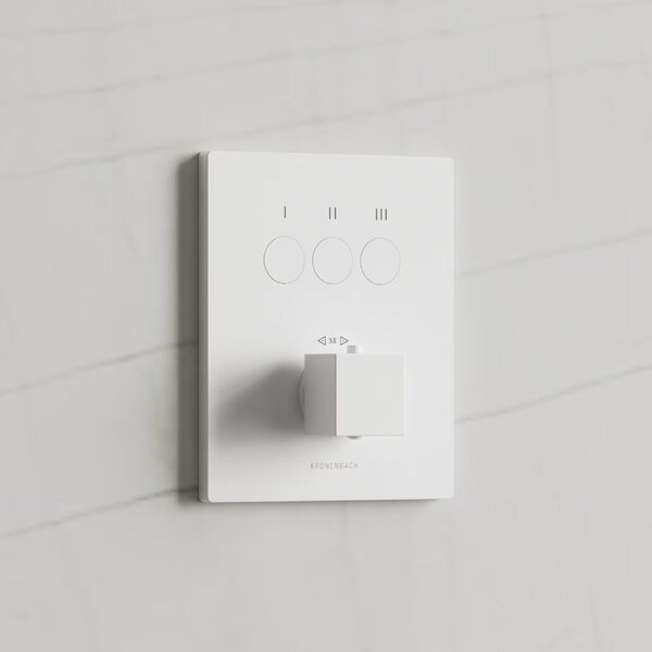 Kronenbach Smart Push vanová baterie pod omítku s termostatem bílá 19046003WM