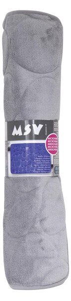 MSV koupelnová předložka PEBBLES, šedá, PU pěna, protiskluzová, 40 x 60 cm