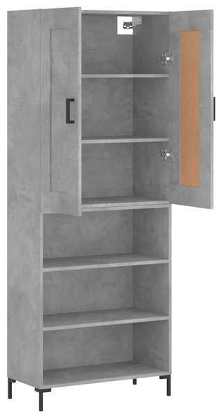 Skříň highboard betonově šedá 69,5x34x180 cm kompozitní dřevo 3200069