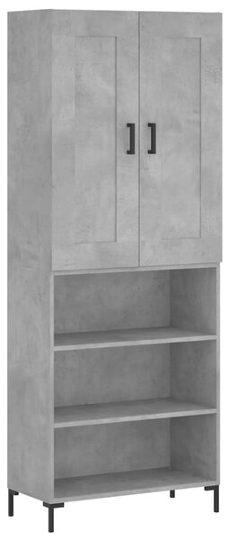 Skříň highboard betonově šedá 69,5x34x180 cm kompozitní dřevo 3200069