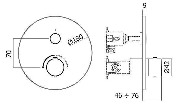 Kronenbach Smart Push sprchová baterie pod omítku chrom 19043001CR