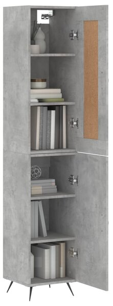 Skříň highboard betonově šedá 34,5x34x180 cm kompozitní dřevo 3200109