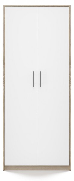 Skříň OLIV 2D Bílá + dub sonoma