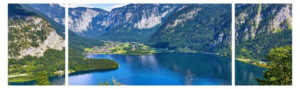 Obraz - Halštatské jezero, Hallstatt, Rakousko (170x50 cm)