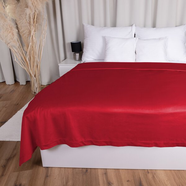 Biante Sametový přehoz na postel Velvet Premium SVP-038 Sytě červený 140x200 cm