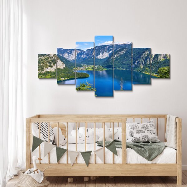 Obraz - Halštatské jezero, Hallstatt, Rakousko (210x100 cm)