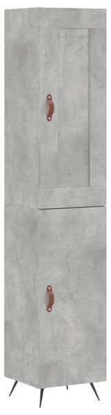 Skříň highboard betonově šedá 34,5x34x180 cm kompozitní dřevo 3200109