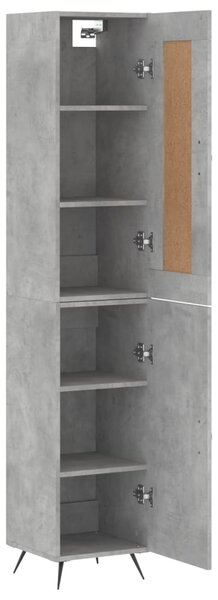 Skříň highboard betonově šedá 34,5x34x180 cm kompozitní dřevo 3200109
