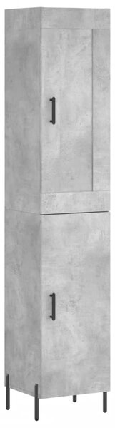 Skříň highboard betonově šedá 34,5x34x180 cm kompozitní dřevo 3200141