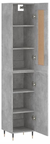 Skříň highboard betonově šedá 34,5x34x180 cm kompozitní dřevo 3200117