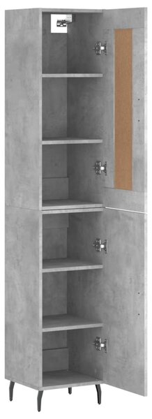 Skříň highboard betonově šedá 34,5x34x180 cm kompozitní dřevo 3200149