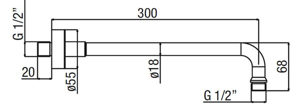 Teorema set 3 - Sprchový set Moon s podomítkovou baterií Up, komplet
