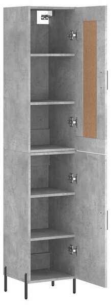 Skříň highboard betonově šedá 34,5x34x180 cm kompozitní dřevo 3200141