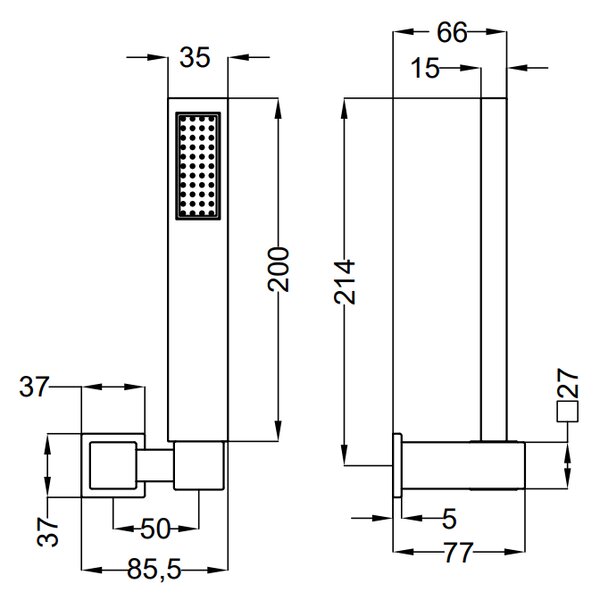 Teorema Edge - Sprchový set, chrom 03235