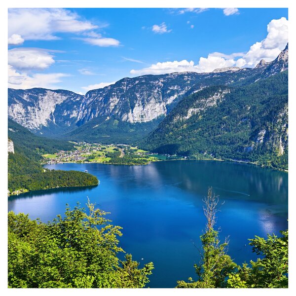 Obraz - Halštatské jezero, Hallstatt, Rakousko (30x30 cm)