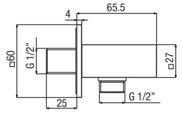 Teorema - Bidetový set 4 s baterií pod omítku, chrom