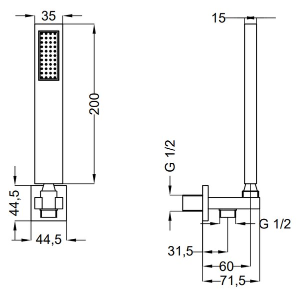 Teorema Edge - Sprchový set, chrom 03207