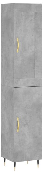 Skříň highboard betonově šedá 34,5x34x180 cm kompozitní dřevo 3200117