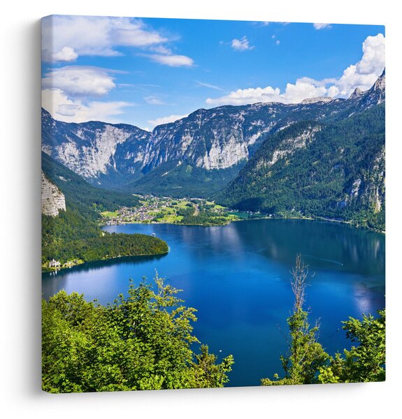 Obraz - Halštatské jezero, Hallstatt, Rakousko (30x30 cm)