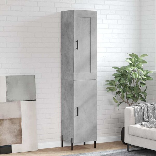 Skříň highboard betonově šedá 34,5x34x180 cm kompozitní dřevo 3200141