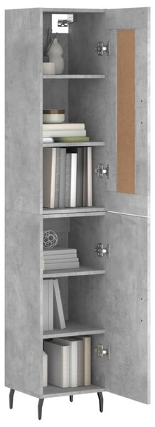 Skříň highboard betonově šedá 34,5x34x180 cm kompozitní dřevo 3200149