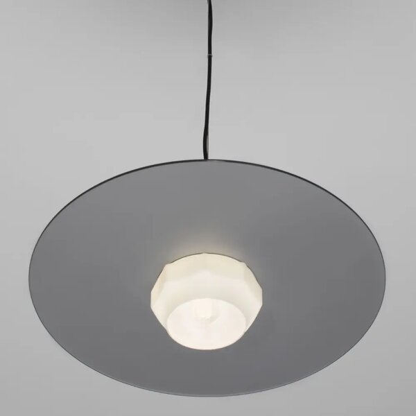 Nova Luce Šedobílé skleněné závěsné světlo Lora 45 cm