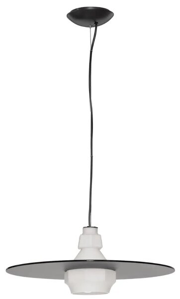 Nova Luce Šedobílé skleněné závěsné světlo Lora 45 cm