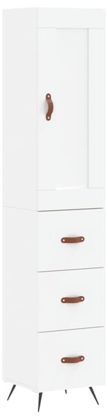 Skříň highboard bílá 34,5 x 34 x 180 cm kompozitní dřevo 3200169