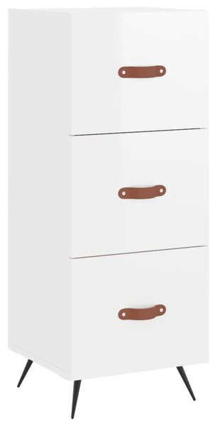 Skříň highboard bílá s vysokým leskem 34,5x34x180 cm kompozit 3200171