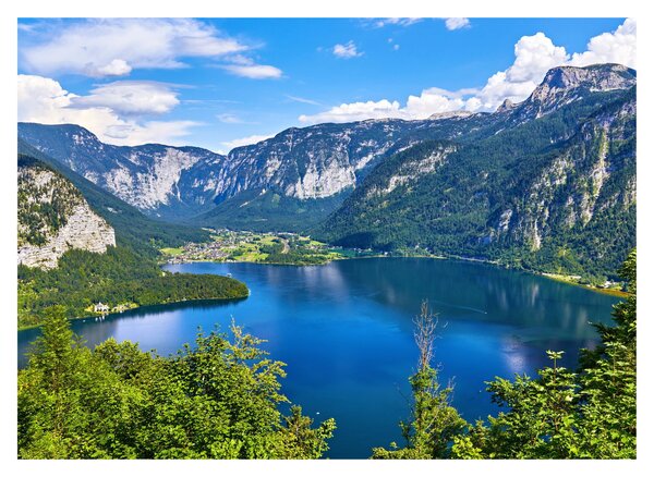 Obraz - Halštatské jezero, Hallstatt, Rakousko (70x50 cm)