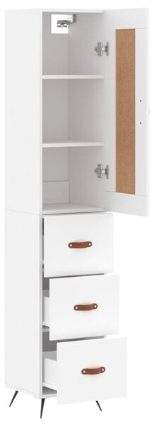 Skříň highboard bílá 34,5 x 34 x 180 cm kompozitní dřevo 3200169