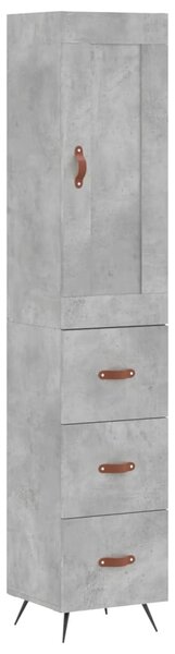 Skříň highboard betonově šedá 34,5x34x180 cm kompozitní dřevo 3200173