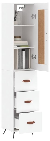 Skříň highboard bílá 34,5 x 34 x 180 cm kompozitní dřevo 3200169