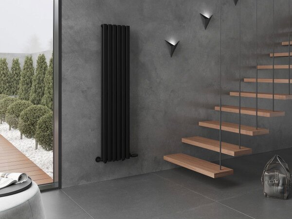 Mexen Dallas dekorativní radiátor 1600 x 360 mm, 1039 W, černý - W214-1600-360-00-70