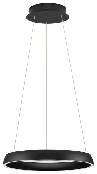Nova Luce Černé kovové závěsné LED světlo Ovia 45 cm