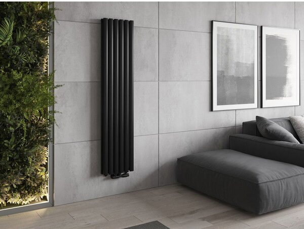 Mexen Dallas dekorativní radiátor 1600 x 360 mm, 1039 W, černý - W214-1600-360-00-70