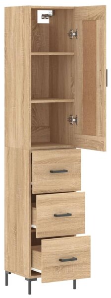 Skříň highboard dub sonoma 34,5 x 34 x 180 cm kompozitní dřevo 3200196