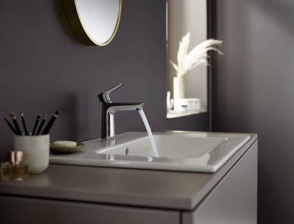 Hansgrohe Talis E Páková umyvadlová baterie 110 s odtokovou soupravou Push-Open, chrom 71711000