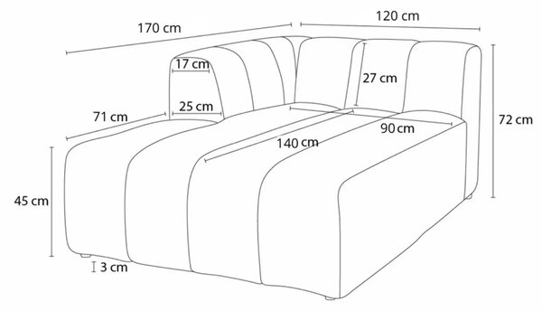 Bobochic Paris Tmavě modrá bouclé lenoška Annecy 170 cm, pravá