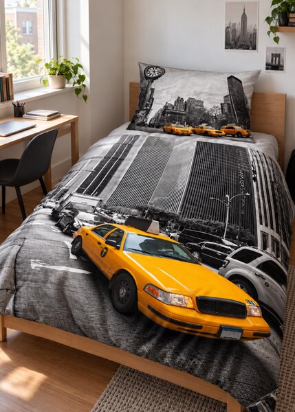 Povlečení s newyorským taxíkem - NY Taxi 140x200 cm