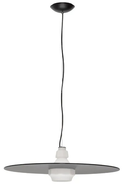 Nova Luce Šedobílé skleněné závěsné světlo Lora 60 cm