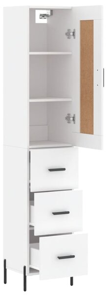 Skříň highboard bílá 34,5 x 34 x 180 cm kompozitní dřevo 3200201