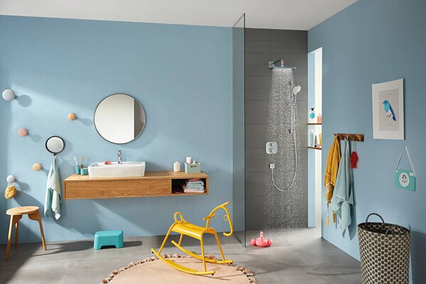 Hansgrohe Talis E Páková umyvadlová baterie 110 s odtokovou soupravou Push-Open, chrom 71711000