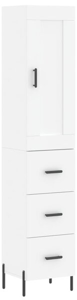 Skříň highboard bílá 34,5 x 34 x 180 cm kompozitní dřevo 3200201