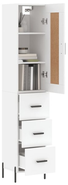 Skříň highboard bílá 34,5 x 34 x 180 cm kompozitní dřevo 3200201